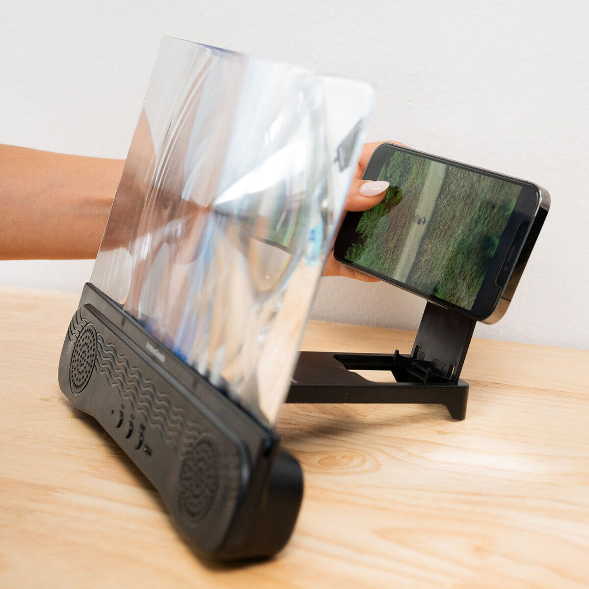 Amplificador de Ecrã com Altifalante Bluetooth