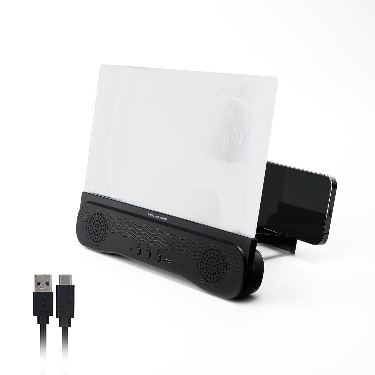 Amplificador de Ecrã com Altifalante Bluetooth