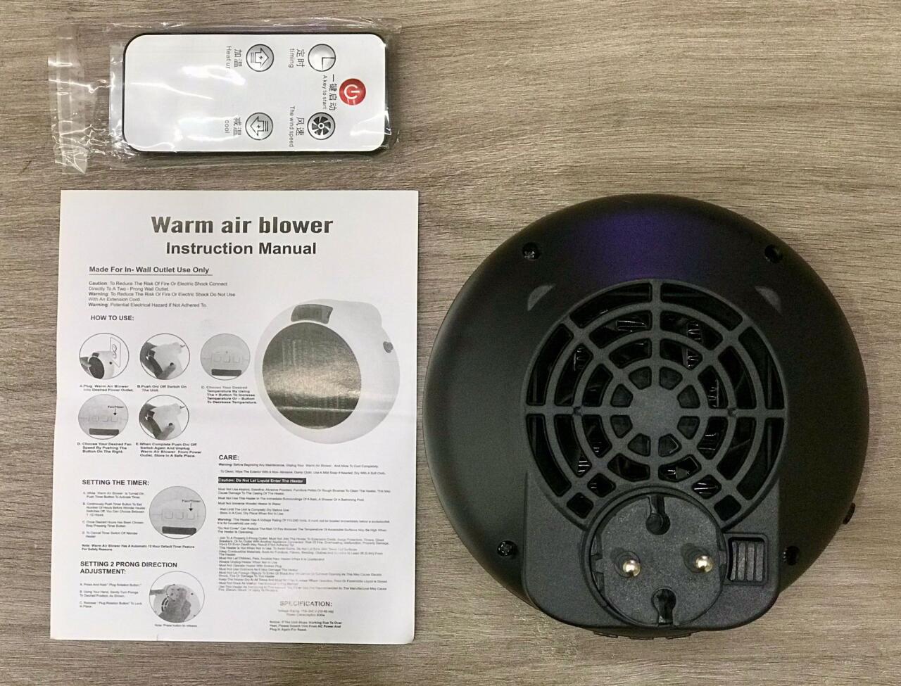 Aquecedor Portátil 900W com Temporizador Programável – Compacto, Silencioso e Eficiente