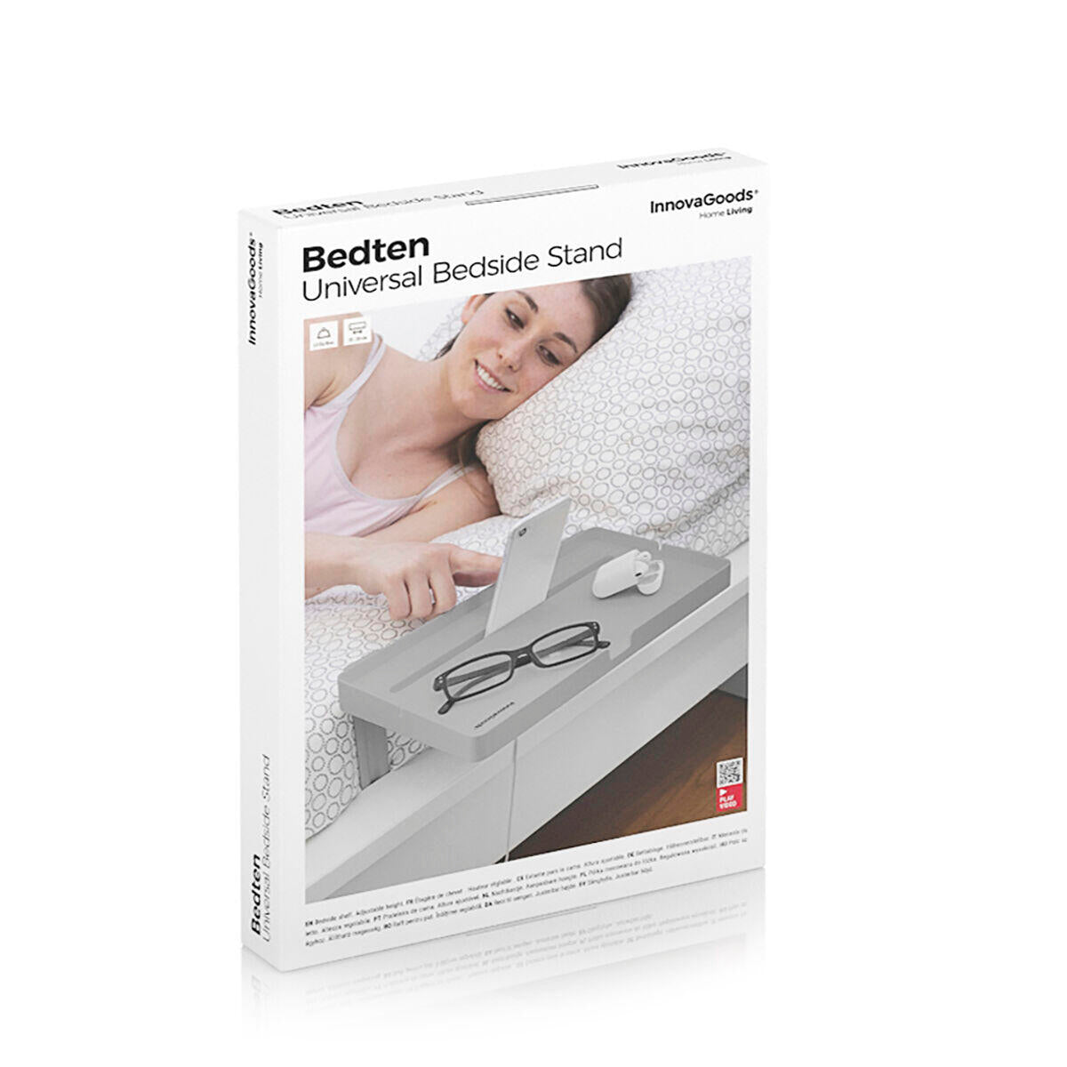 Prateleira Universal para Cama – Bedten InnovaGoods | Apoio Portátil para Telemóvel, Tablet