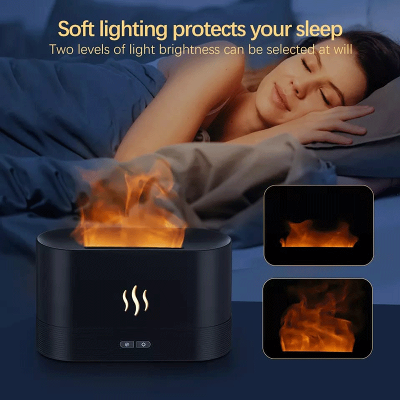 Difusor de Aroma com Efeito de Chama – Aromaterapia com Estilo e Conforto
