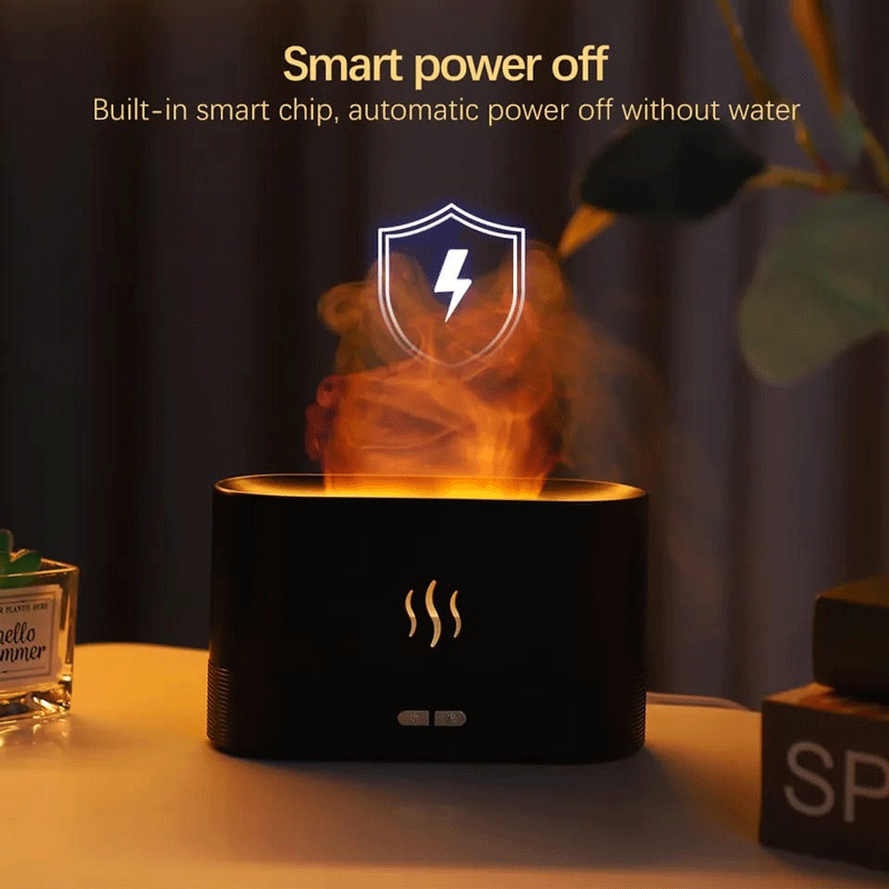 Difusor de Aroma com Efeito de Chama – Aromaterapia com Estilo e Conforto