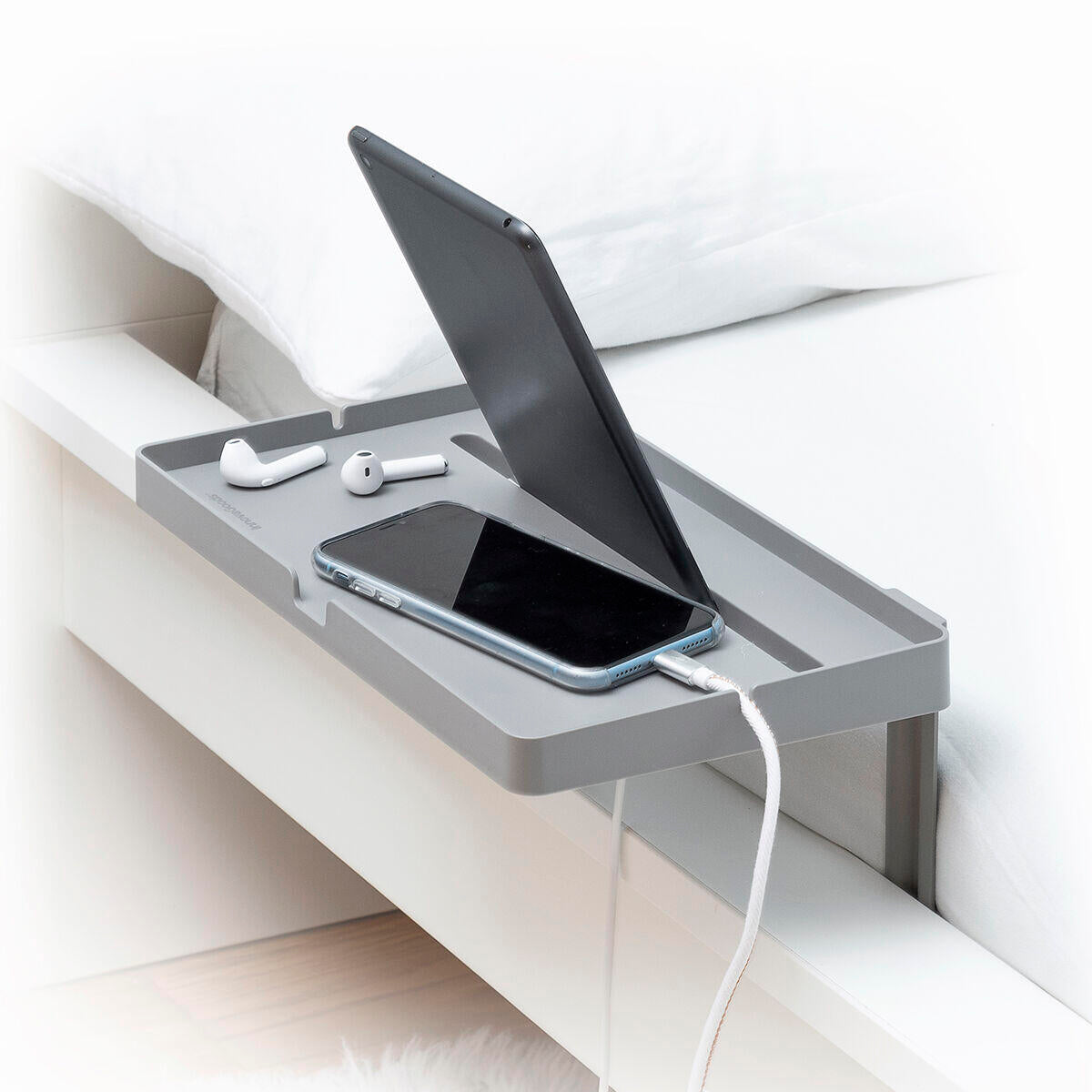 Prateleira Universal para Cama – Bedten InnovaGoods | Apoio Portátil para Telemóvel, Tablet