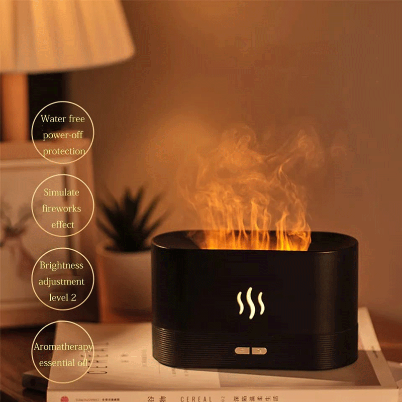 Difusor de Aroma com Efeito de Chama – Aromaterapia com Estilo e Conforto