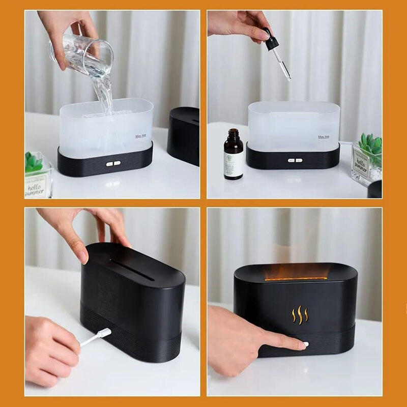 Difusor de Aroma com Efeito de Chama – Aromaterapia com Estilo e Conforto