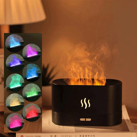 Difusor de Aroma com Efeito de Chama – Aromaterapia com Estilo e Conforto