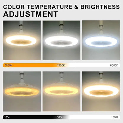 lámparas‑ventilador de techo LED multifuncionales con control remoto