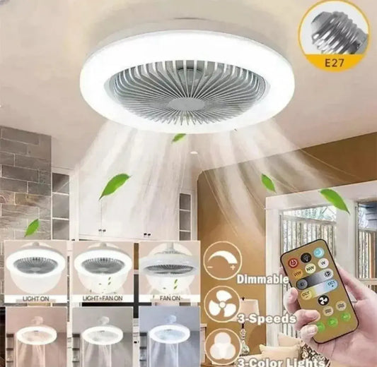 lámparas‑ventilador de techo LED multifuncionales con control remoto
