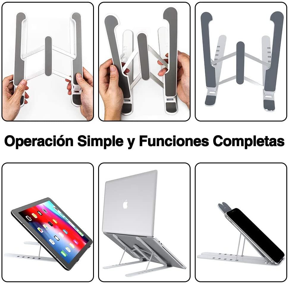 Suporte Dobrável em Alumínio para Portátil ou Tablet